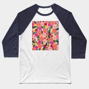 Floral Pattern Design Baseball T-Shirt